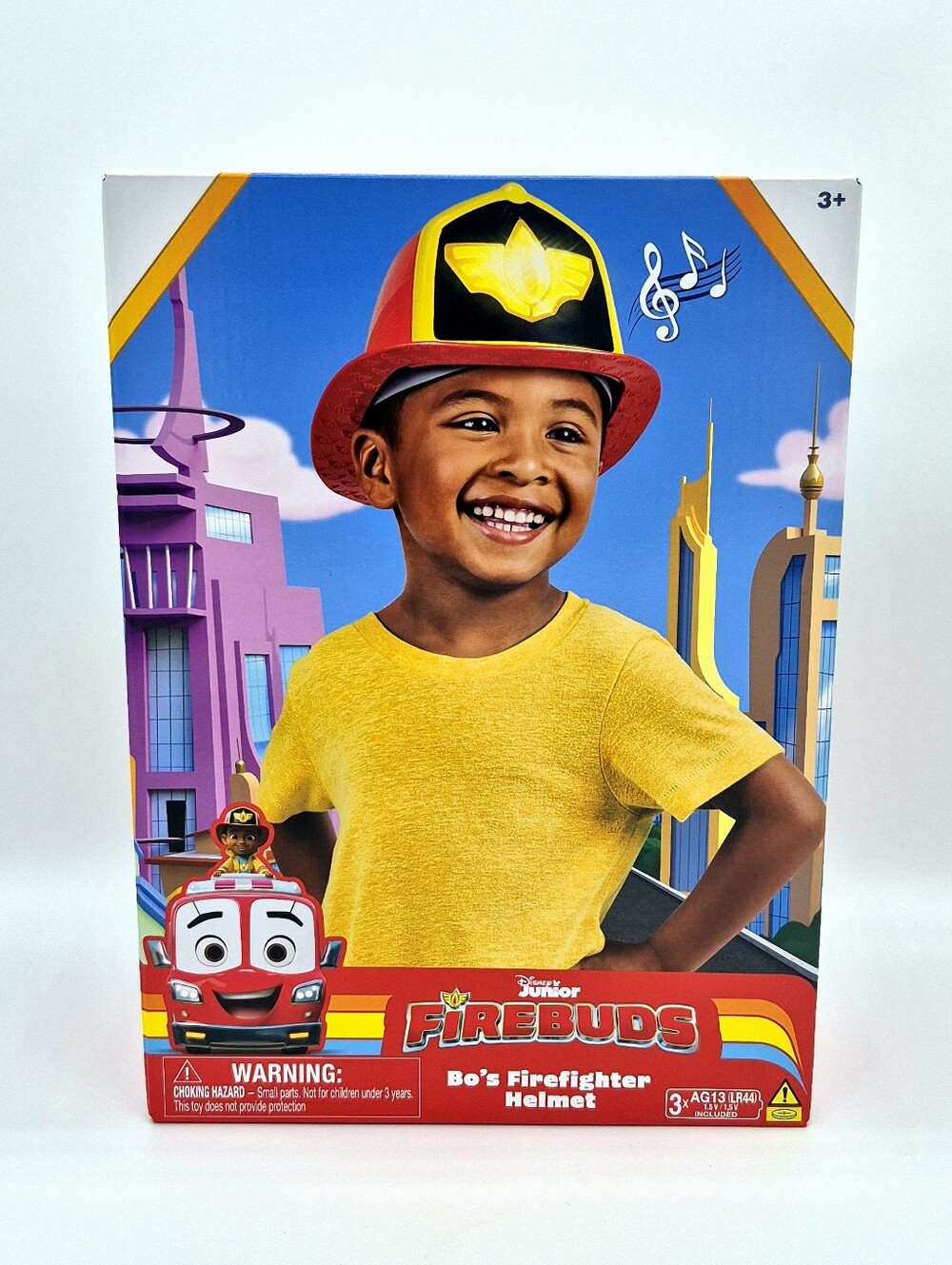 Disney Junior Firebuds Bo’s Firefighter Helmet Lights Sounds New